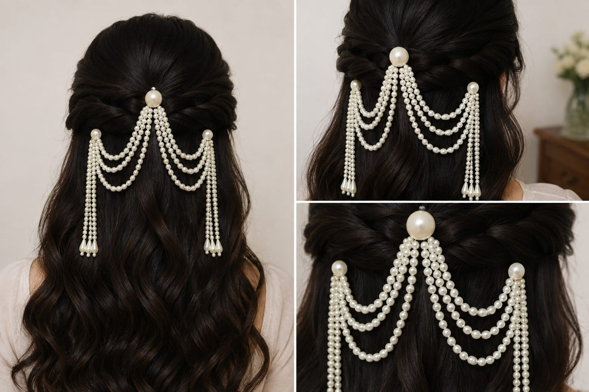 Elegant Pearl Chain Hairpin ✨