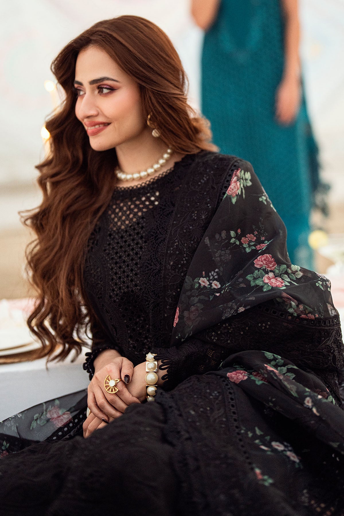 Black Blossom premium dress