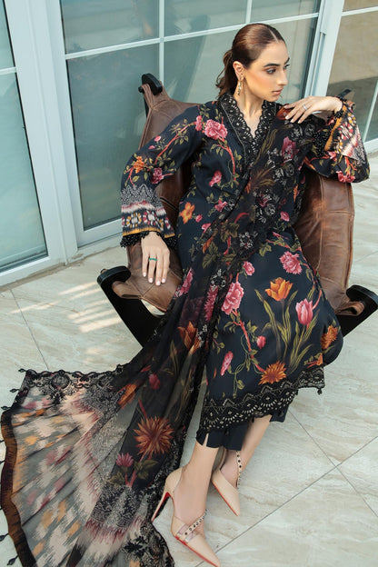 Black Floral Elegance – Premium 3-Piece Suit 🌸
