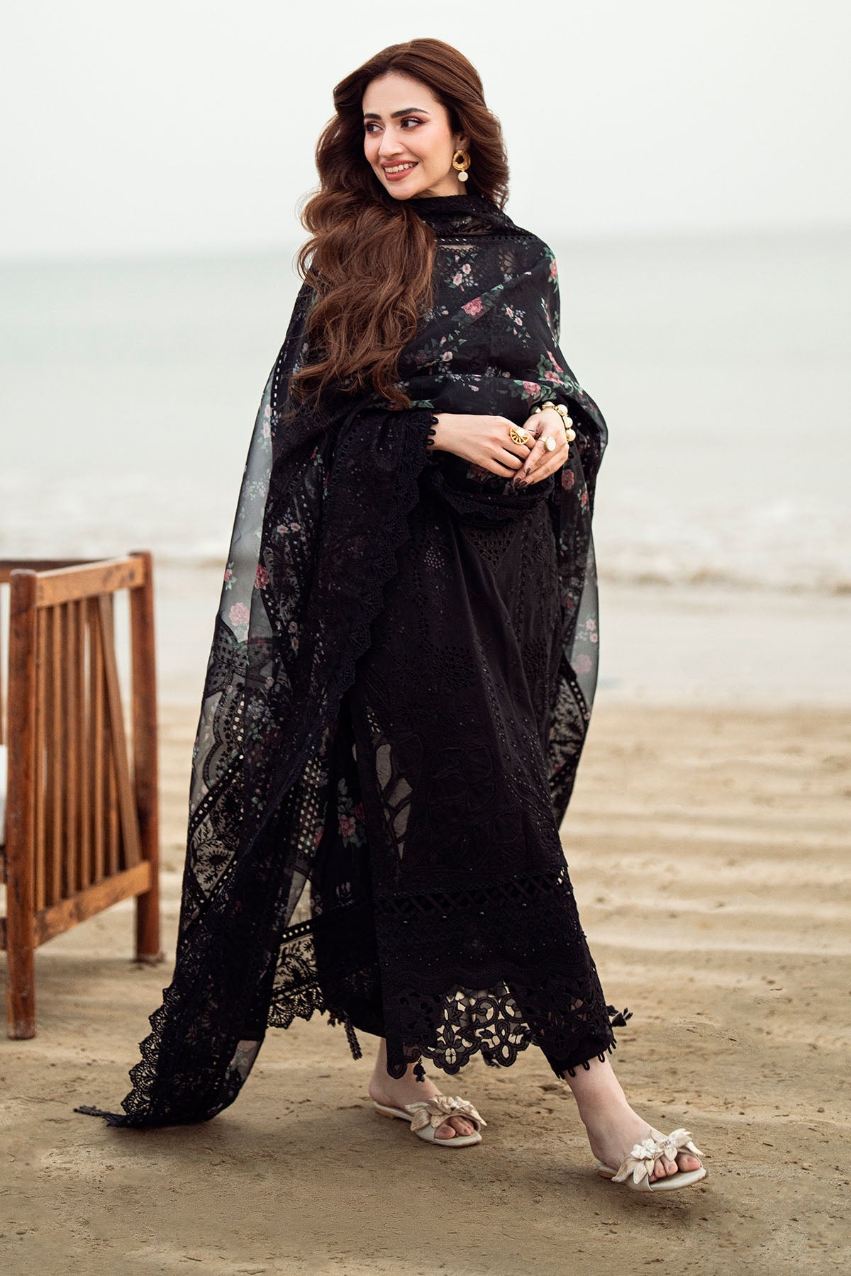 Black Blossom premium dress