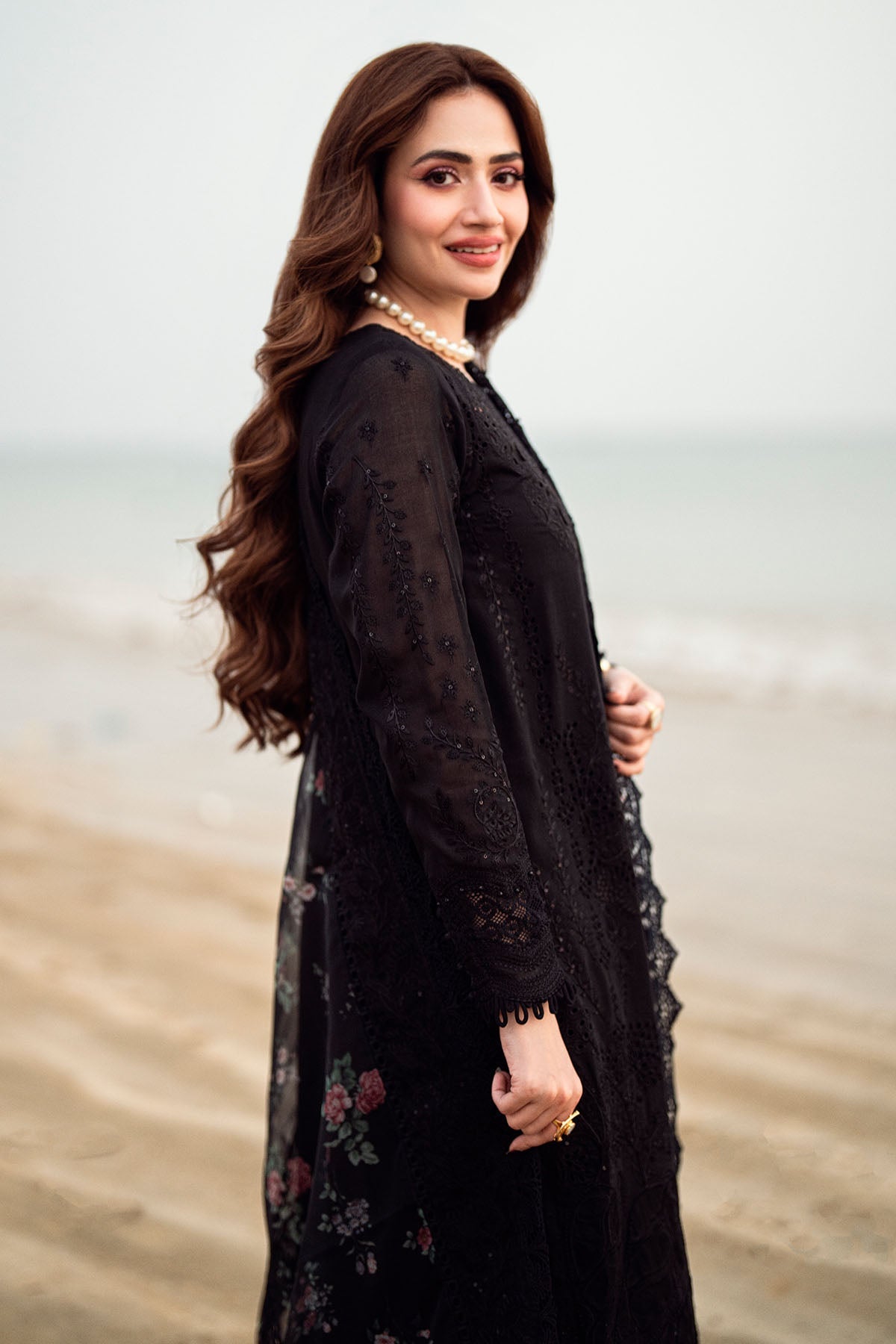 Black Blossom premium dress