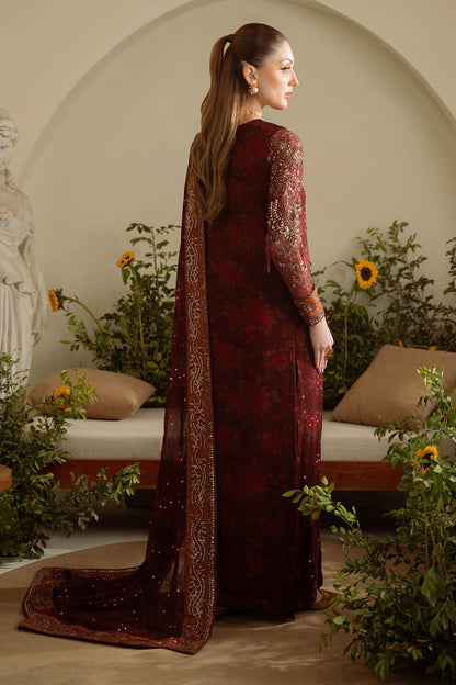 Midnight Bloom Embroidered 3-Piece Lawn Suit