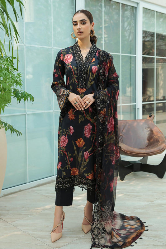 Black Floral Elegance – Premium 3-Piece Suit 🌸
