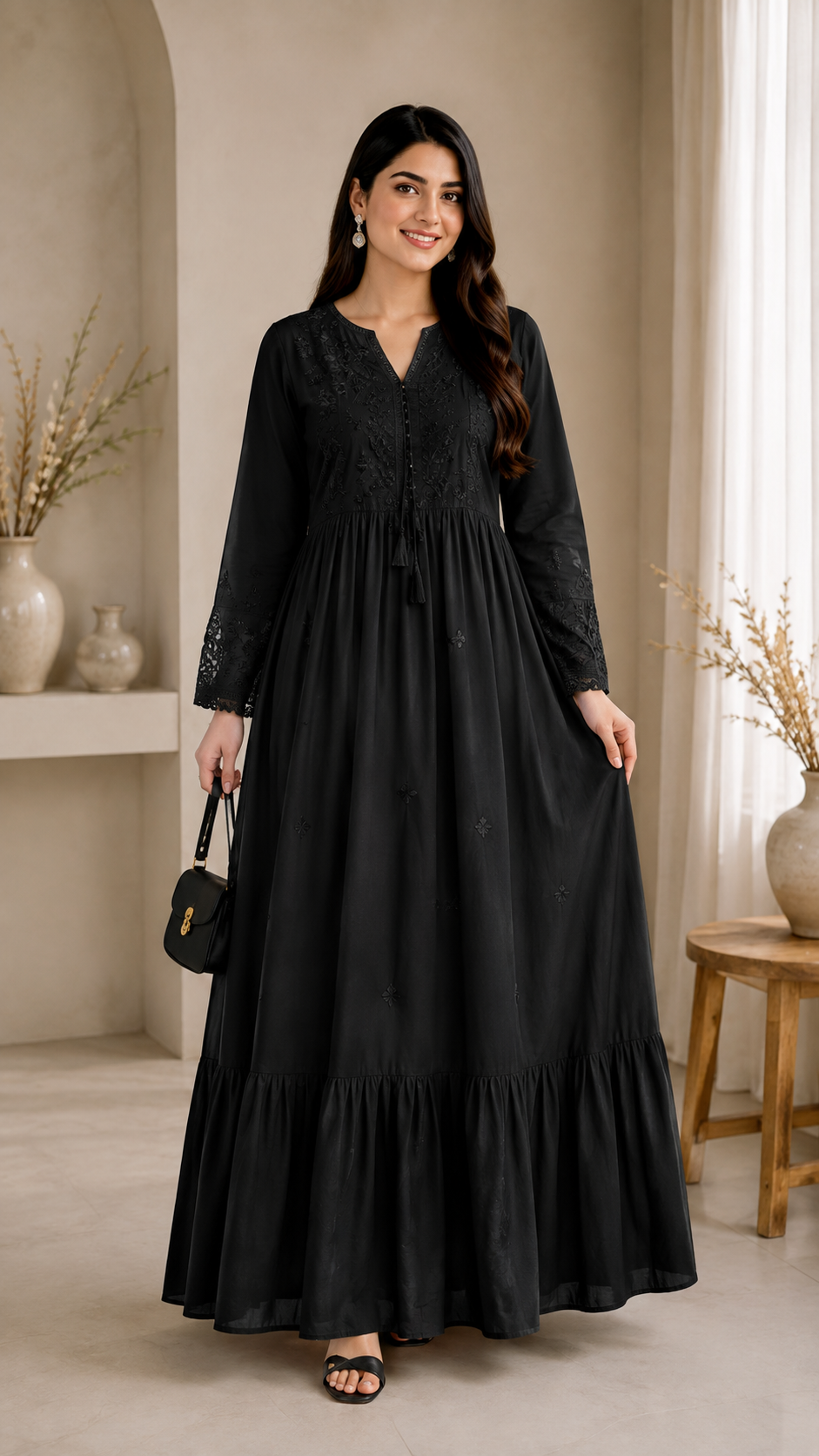 Ivory Grace Tiered Maxi Dress