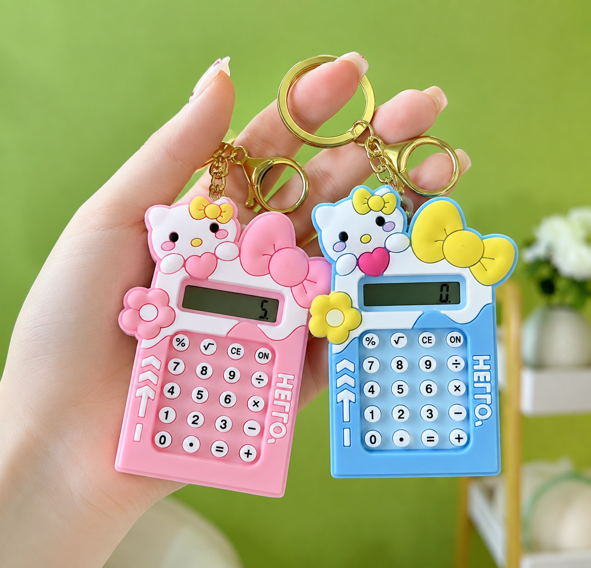 🎀 Cute Mini Calculator Keychain