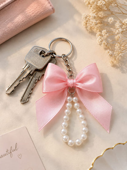 🎀 Pookie Pearl Bow Keychains