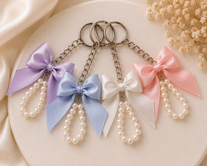 🎀 Pookie Pearl Bow Keychains