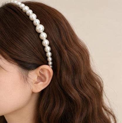Classic Pearl Headband 🤍✨