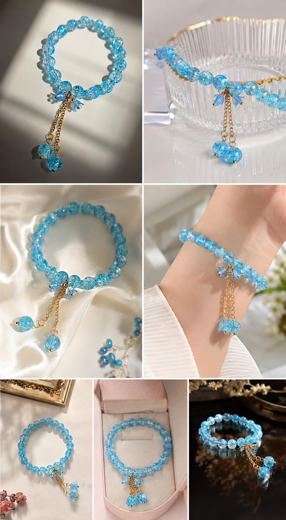 Crystal Beaded Bracelet — Handmade with Love ❤️