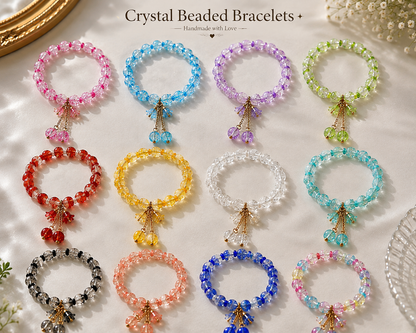 Crystal Beaded Bracelet — Handmade with Love ❤️