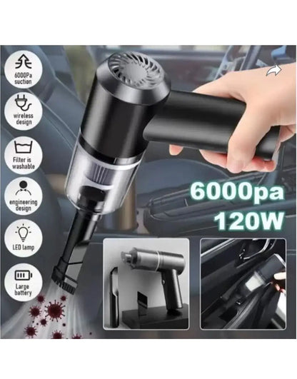 3‑in‑1 Portable Mini Vacuum Cleaner for Car, Home & Pets Use